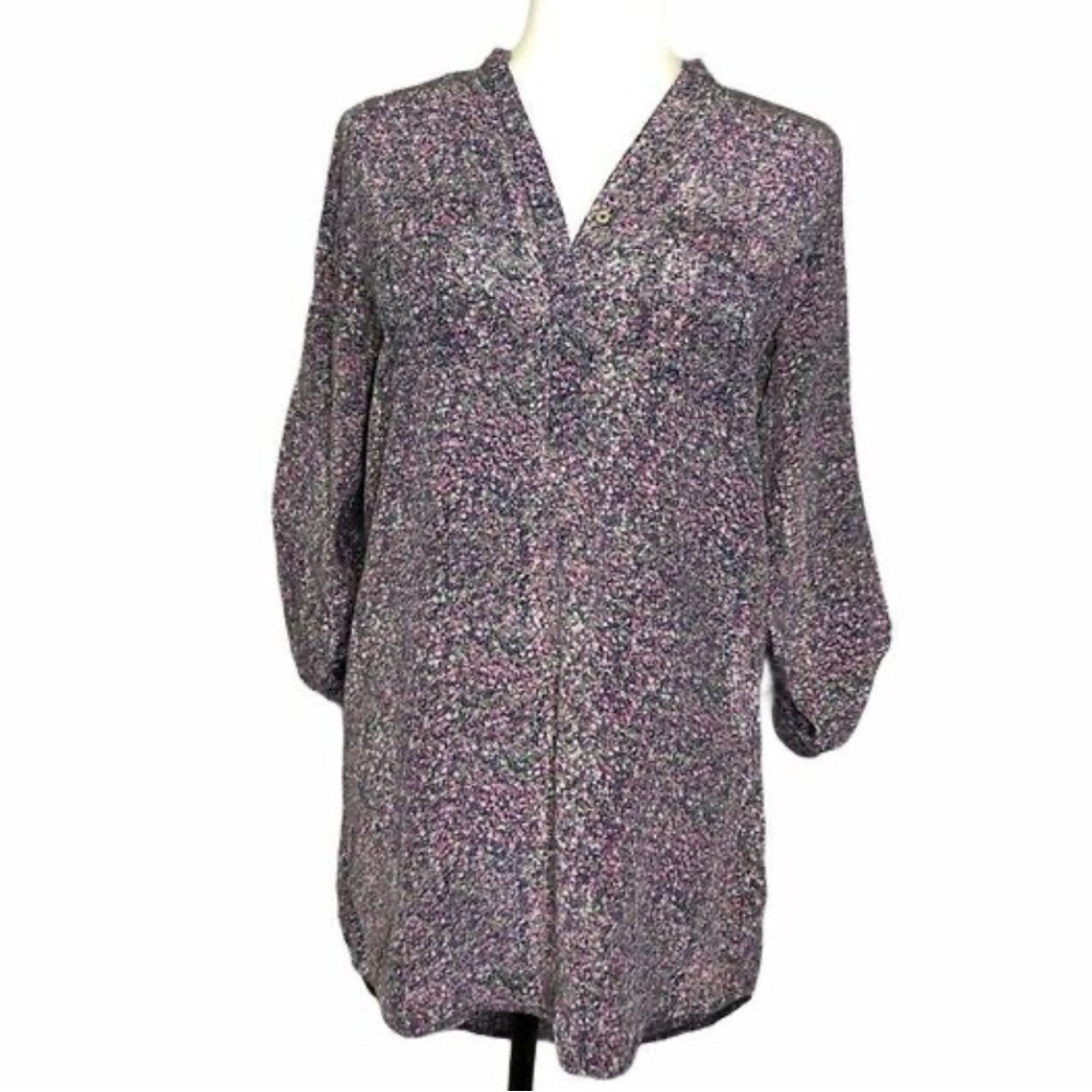 Guess by Marciano silk  Floral dress  Tunic
Long Sleeve mini